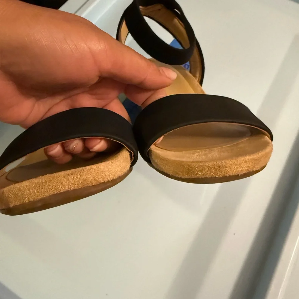 Classic Wedge Sandals with Elastic Ankle Strap